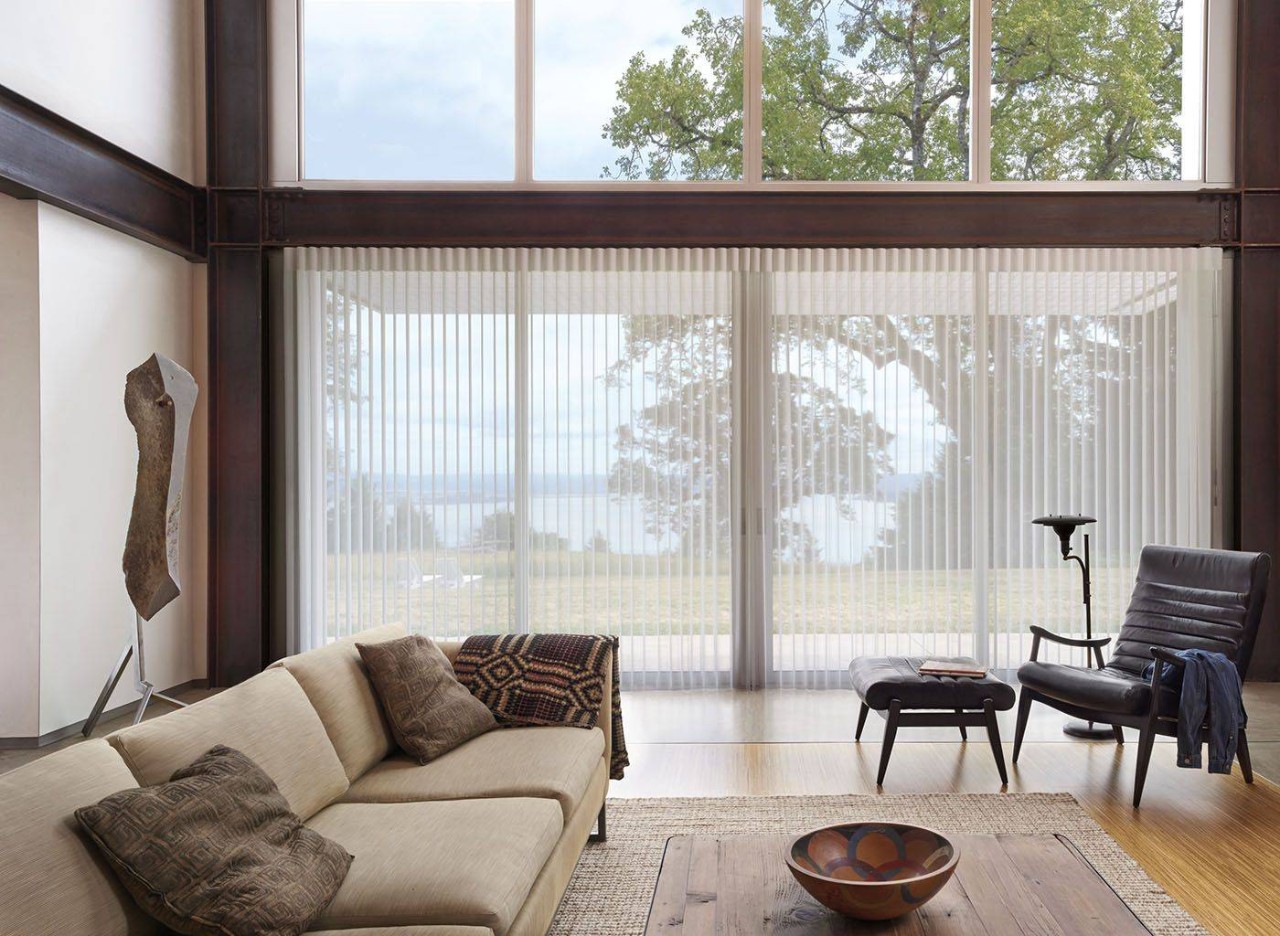 Hunter Douglas Luminette Sheer Panels hanging in a modern home near Concord, CA