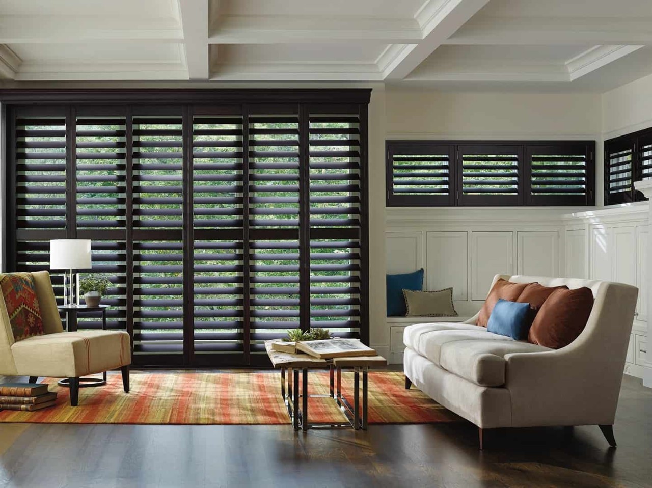 Hunter Douglas Heritance® Wood Shutters window treatments installed in a home near Concord, California (CA)