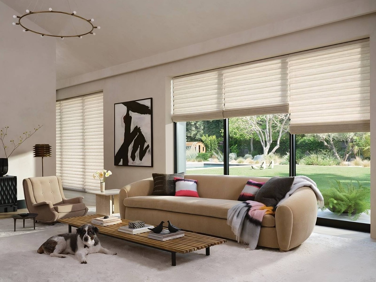 Hunter Douglas Vignette® Roman Shades adorning a modern home interior near Concord, CA